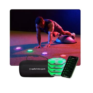 Sports Reaction Agility Lights Training Kit Improves Reaction Time & Agility for Athletes, Physical Therapists & Fitness Trainers. Great for Soccer, Tennis, Football, and Basketball. Free App.