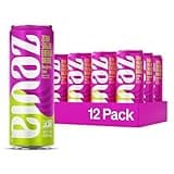 Zevia Zero Sugar Energy Drink, Raspberry Lime, 12 oz Cans (12-Pack) – Naturally Sweetened, Zero Calorie Sugar Free Energy - Non-GMO Project Verified, Gluten-Free, Vegan