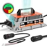 CMTOOL 36V Lithium Battery Charger, 43.8V 25A Fast Charging for Golf Cart, IP67 Waterproof, 36 Volt 25 Amp Lithium Charger, Fully Automatic Smart Charging