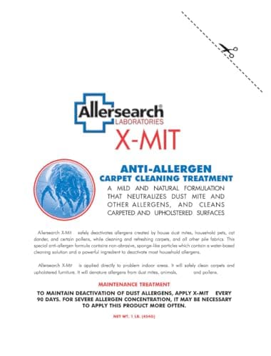 Allersearch X-Mit Anti-Allergen Carpet Cleaning Powder