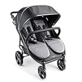 Gaggle by Foundations Roadster Duo Side by Side Double Stroller | Lightweight Compact Double Stroller for Toddlers | Easy to Fold & Maneuver | Amusement Park Approved | Black