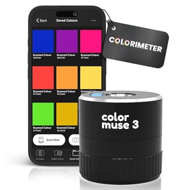 COLOR MUSE 3 Portable Color Matching and Paint Scanner Device – Wireless Digital Colorimeter Sensor for Accurate Color and Sheen Detection – Pocket-Sized, Easy Carry, Indoor/Outdoor Projects – Black