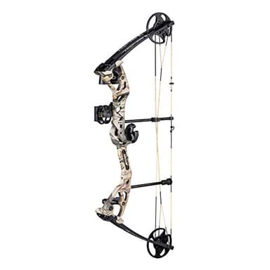 Bear Archery Limitless Youth Compound Bow, 25–50 lb. Draw Weight, 19"–29” Draw Length, Ready-to-Hunt Trophy Ridge Package: Bow Sight, Whisker Biscuit Arrow Rest®, Quiver, God's Country Camouflage