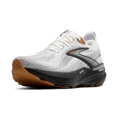 Brooks Men’s Glycerin GTS 22 Supportive Running Shoe - White/Grey/Black - 9 Medium