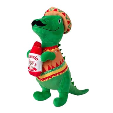 Fringe Studio Fiesta Saurus Plush Dog Toy, Pet Shop Collection (314338)