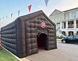 Large Black Inflatable Cube Disco Tent Square Gazebo Event Room Big Mobile Portable Night Club Party Pavilion for Backyard/Outdoor Events(23ftx16.5ft)