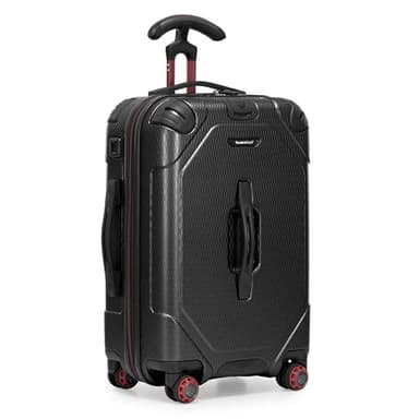 Traveler's Choice Maxporter II Polycarbonate Hardside Trunk with Spinner Wheels, Black, 22-Inch Carry-on Luggage