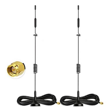 Bingfu 4G LTE Antenna 8dBi Magnetic Base MIMO SMA Male Antenna (2-Pack) Compatible with 4G LTE Wireless CPE Router Cellular Gateway Industrial IoT Router