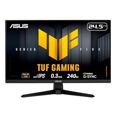 ASUS TUF Gaming Series 5 24.5” 1080P Monitor (VG259QM5A) – Full HD, Fast-IPS, 240Hz, 0.3ms, G-SYNC Compatible, FreeSync Premium, 99% sRGB, DisplayWidget, Gaming AI, 3 yr Warranty
