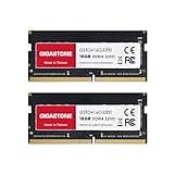 【DDR4 RAM】 GIGASTONE 32GB Kit (2x16GB) DDR4 3200MHz (2933MHz or 2666MHz) PC4-25600 (PC4-23400, 21300) CL22 1.2V SODIMM 260 Pin Unbuffered Non ECC High Performance Notebook Laptop Memory Upgrade