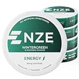 NZE Caffeine Nootropic Pouches (Wintergreen) - Nootropic Energy Pouches with 50mg Caffeine, Alpha GPC, L-Tyrosine & L-Theanine with No Sugar or Artificial Sweeteners - 15 Nicotine Free Pouches
