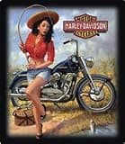 Harley-Davidson Nice Catch Babe Embossed Tin Sign