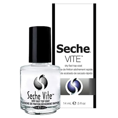 Seche Vite Dry Fast Top Coat – Quick Dry Clear Nail Polish Top Coat for High Gloss Shine, Long-Lasting Manicure, Made in the USA, 0.5 fl oz