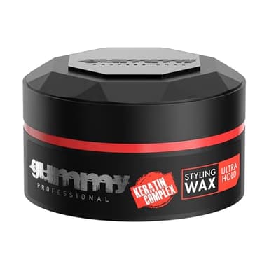 Gummy Professional Hair Styling Wax for Men - Ultra Hold Pomade for Dry, Damp Hair - Water-Based Texturizing Clay Paste with Provitamin B5 & Keratin - Strong Hold - Alcohol & Paraben-Free - 150ml
