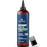 Botanic Hearth 100% Pure Rosemary Oil For Hair Growth (6.7 fl oz) Infused With Biotin, Jojoba & castor Oil | Hair strengthening Treatment | Nourishing & Volumizing | Non GMO Verified