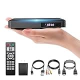 Arafuna DVD Players for TV HDMI, Small DVD Player with All Region Free, 1080P HD Mini DVD Player for Smart TV Support CD/DVD USB/TF Card, Remote Control, PAL/NTSC Plays and Multiple Formats