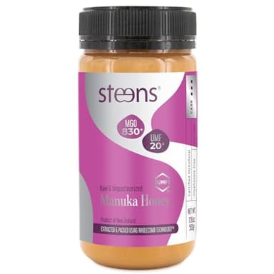 Steens Manuka Honey - MGO 830+ - Pure & Raw 100% Certified UMF 20+ Manuka Honey - Bottled and Sealed in New Zealand - 17.6 Ounce (Pack of 1) New Version