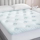 Hansleep Memory Foam California King Mattress Topper, Cal King Mattress Pad with Deep Pocket, Breathable Pillow Top Mattress Protector California King, 72x84 Inches, White