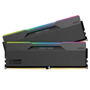 KLEVV CRAS V RGB DDR5 32GB (2x16GB) 6000MHz CL28 SK Hynix A-Die 1.35V Gaming Desktop Ram Memory XMP 3.0 / AMD Expo Ready - Black (KD5AGUA80-60B280G)