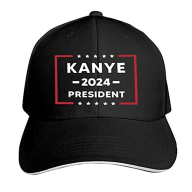 Ultaro Kanye 2024 Baseball Cap Trucker Hat for Women & Men - Black