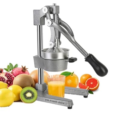 juice.Hand Press Juicer Machine, Manual Orange Juicer and Professional Citrus Juicer for Orange Juice Pom Lime Lemon Juice,Home and Commercial Extractors Squeezer, Easy to Clean, Gray