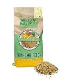 Wholesome Harvest Non-GMO Whole Grain Layer Blend 16% - Chicken Feed for Laying Hens and Ducks - Includes Essential Oils, Herbs, Oyster Shells, Vital Minerals, and Omega 3, 40lb