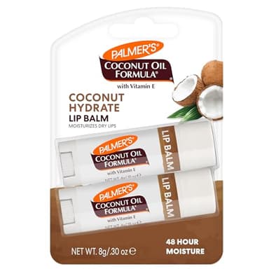 Palmer's Coconut Oil Formula Lip Balm Duo, All-Day Moisturization, Hydrates Dry, Cracked Lips (Pack of 2)
