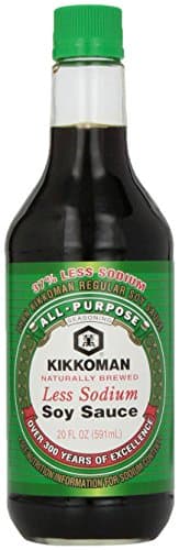 Kikkoman Soy Sauce - Traditionally Brewed, Reduced Sodium Content, Healthy and Authentic, Ideal for Stir-Fries and Marinades – 20 Fl Oz, Pack of 1