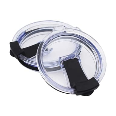 2 Pcs Black 20 oz Tumbler Lids, Cup Lids Tumbler Replacement Lids Spill Proof Splash Resistant Lids Fit for Yeti tumbler