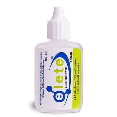 elete – Electrolyte Add-In – 1 Pocket Bottle – 4 Essential Electrolytes Concentrate – All Natural – Transforms Any Drink into a Sports Drink – 24.6mL