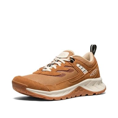 KEEN Women's Hightrail Vent Low Height Durable Lightweight Breathable Leather Hiking Shoes, Chipmunk/Birch, 8