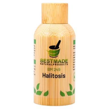 Bestmade Natural Products Halitosis, Natural Remedy for Bad Breath BM249 - Helps Improve Oral Health, Reduce Smelly Breath & Restore Healthy Bacteria in The Mouth, 30 mL Drops