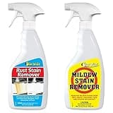 STAR BRITE Rust Stain Remover Spray - Instantly Dissolve Corrosion Stains on Fiberglass, Vinyl, Fabric & Painted Surfaces - Also Removes Sprinkler Stains & Mold & Mildew Stain Remover + Cleaner