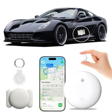 GPS Tracker Device for Vehicles, Non Detectable GPS Tracker for Car with Real-Time Tracking, Hidden Car Tracker Device, No Monthly Fee, No SIM, Vehicle Tracker for Cars, Kids, Pets (White)