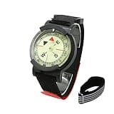 HXBER 50M Underwater Diving Compass Luminous Dive Wrist Compass Waterproof Navigation Tool for Diving Camping Cycle Outdoor Activity