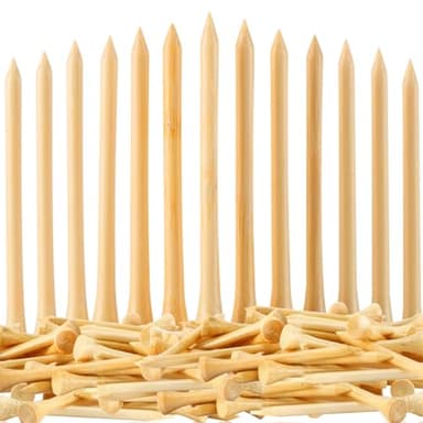 JYWYBF 110 Pcs Bamboo Golf Tees 3-1/4 Inch, Friendly Biodegradable, Long and Tall Golf tees, More Durable and Stable (110, 3-1/4 inch)