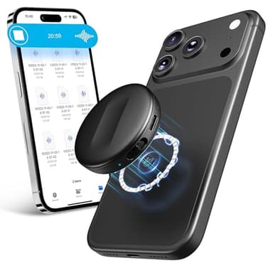 136GB Natesukii Magnetic Voice Activated Recorder - 9800Hrs Recording Device with Al-Intelligent Triple Noise Reduction Portable Dictaphone Digital Voice Recorder with Playback for Lecture Meeting