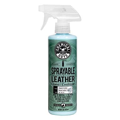 Chemical Guys Sprayable Leather Cleaner and Conditioner in One - Cleans, Conditions, and Protects Leather, Vinyl, Faux & More, Safe for Cars, Furniture & Apparel - 16 oz