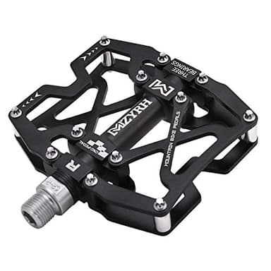 MZYRH Mountain Bike Pedals, Ultra Strong Colorful CNC Machined 9/16" Cycling Sealed 3 Bearing Pedals(Black 3 Bearings)