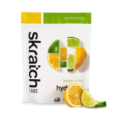 Skratch Labs Hydration Sports Drink Mix – Real‑Fruit Electrolyte Powder for Fast Hydration & Endurance | Lemon & Lime | 20 Servings | Vegan, Non‑GMO, Clean Ingredients