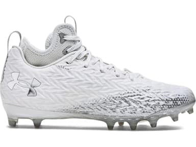 Under Armour Spotlight Clone 3.0 MC Mens Football Cleats White-Metallic Silver