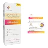 vH essentials Boric Acid Vaginal Suppositories + Probiotics with Prebiotics Feminine Health Capsules (5397 + 60)