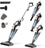 Hihhy Vacuum Cleaner, Stick Vacuum Corded, 4-in-1 Handheld Small Vacuum Cleaners for Home, Mini Vacuum Lightweight 20Kpa 600W Powerful Suction, Portable Hand Held Vac for Hard Floor (Black)