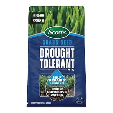 Scotts Grass Seed Drought Tolerant Mix, Kentucky Bluegrass and Tall Fescue Grass Seed Mix, Covers up to 5,000 sq. ft., 10 lb.