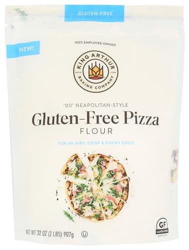 King Arthur Gluten Free Pizza Flour: Crispy Neapolitan-Style Crust - 32 oz Box, Perfect for GF Baking, Celiac-Friendly, 00 Pizza Dough Mix