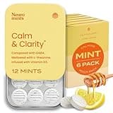 NeuroGum Calm & Clarity Mints (72 Pieces) - Sugar Free with L-theanine + GABA + Vitamin D3 - Nootropic Brain Supplements for Memory - Enhances Calm, Stress Relief for Men & Women - Honey Lemon