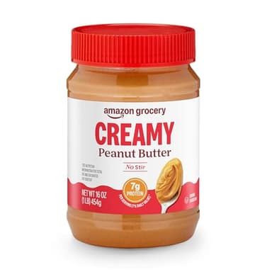 Amazon Grocery, Creamy Peanut Butter, No Stir, 16 Oz