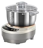 EEYZD Dough Maker with Ferment Function, Stainless Steel Professional Dough Mixer with Microcomputer Timing&Face-Up Touch Panel, Large Capacity,Grey,7L
