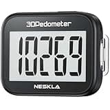 NESKLA 3D Pedometer for Walking, Simple Step Counter with Large Digital Display, Step Tracker with Removable Clip Lanyard, Accurately Track Steps for Men Women Kids Adults Seniors