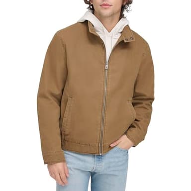 Levi's Men's Cotton Canvas Harrington Jacket, Worker Brown, X-Large